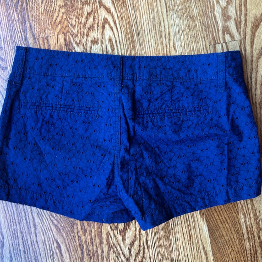 SO Navy Eyelet Shorts, Size 3 - Picture 2 of 8